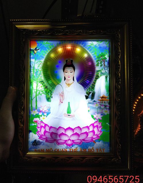 Hào quang Quan Âm 25x35cm, 30x40cm, 35x50cm