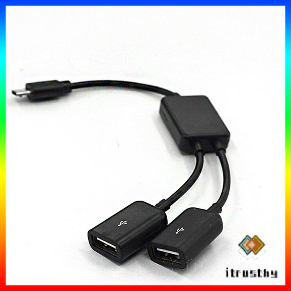 Đầu Chia Cổng Type C OTG USB-C 2 Trong 1 Gắn Điện Thoại Di Động