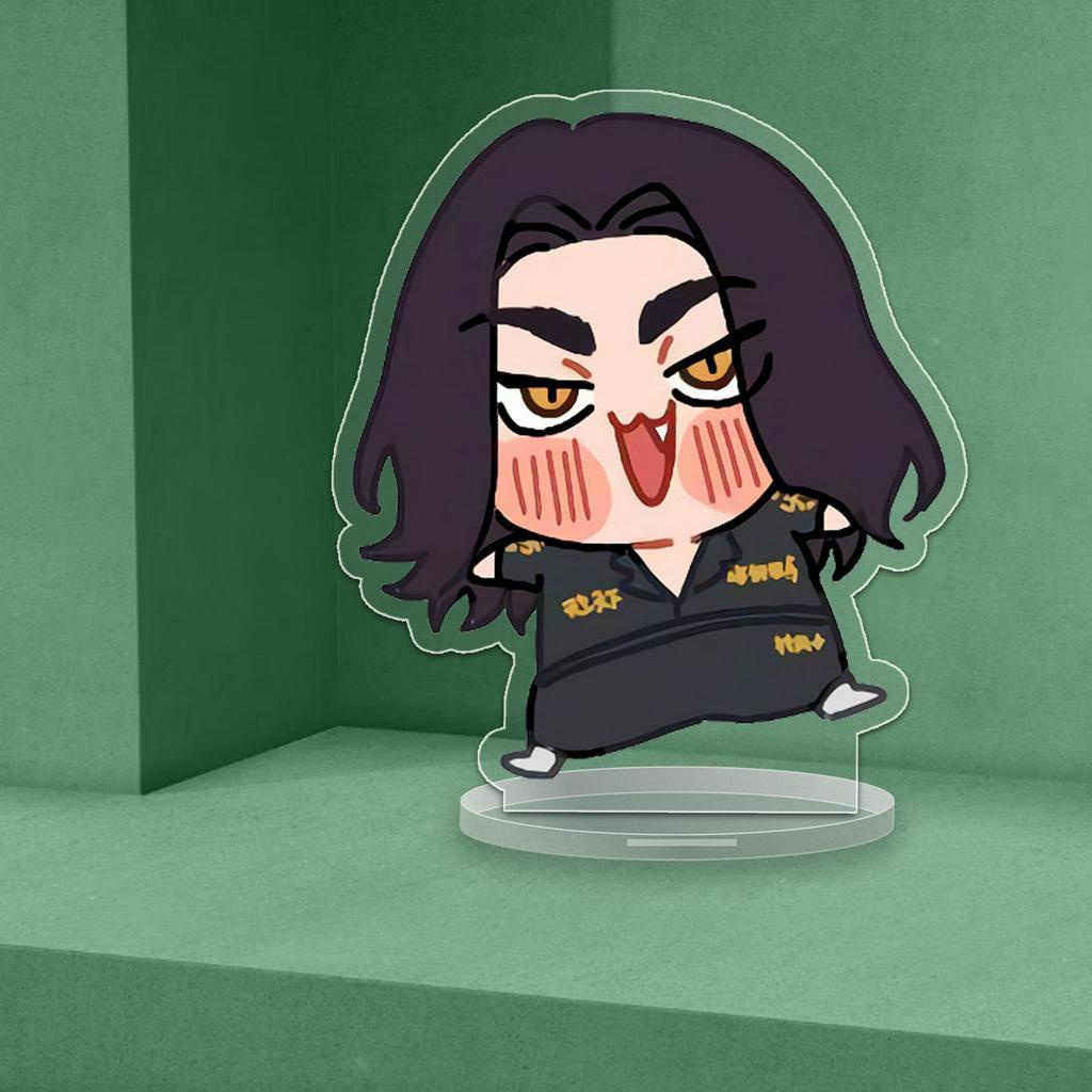 Mô Hình Standee  Lắc Lư Standee Lò Xo Tokyo Revengers Chibi Takemichi Mikey Draken Chất Liệu Acrylic Decor Bàn Học Tra