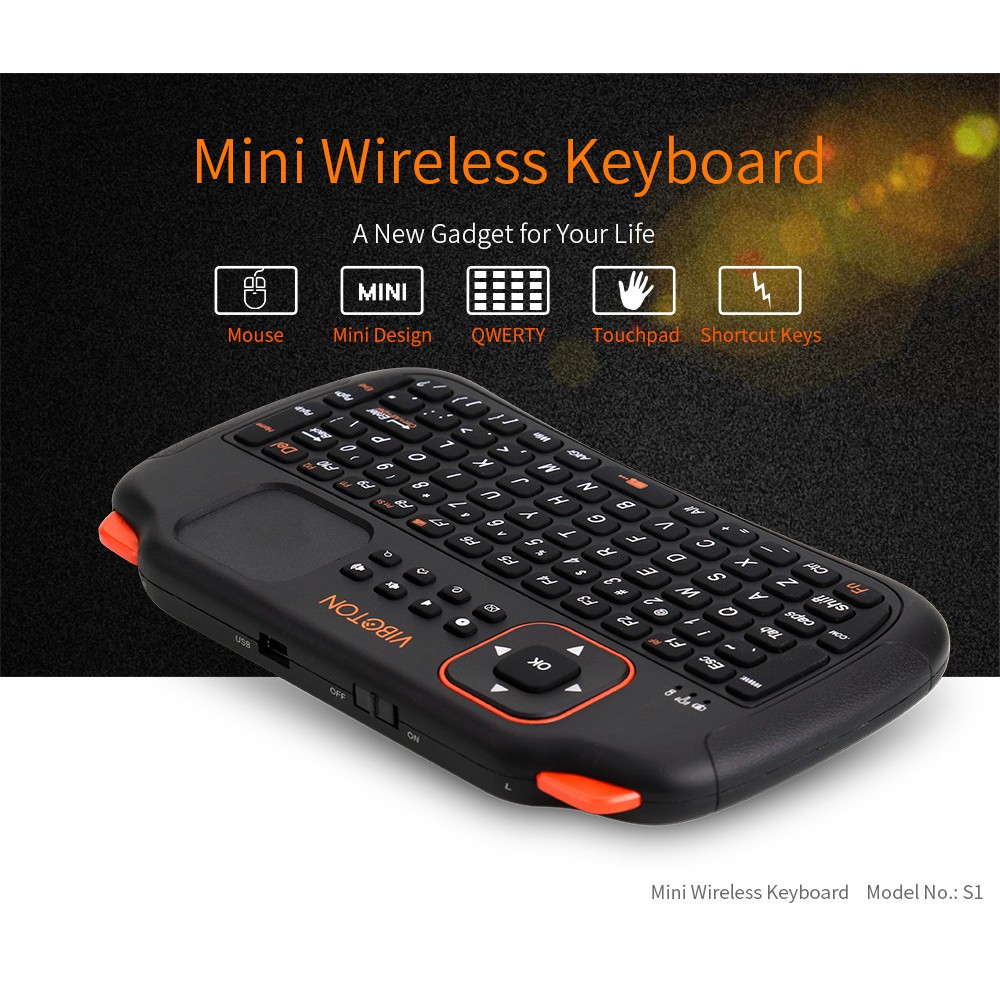 English 2.4GHz Wireless Keyboard Air Mouse Remote Control With Fouchpad