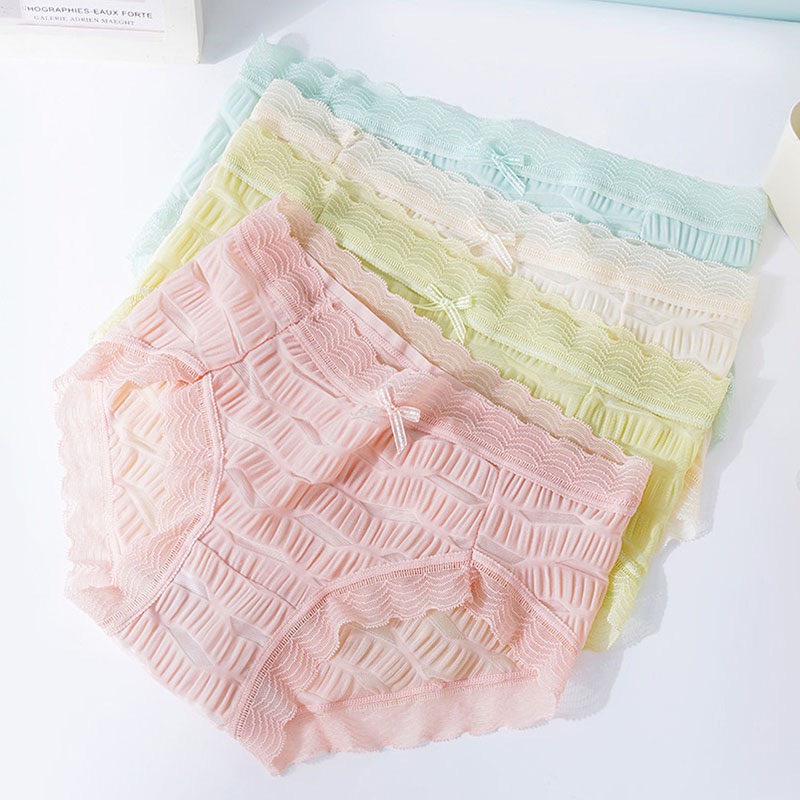 Quần lót nữ đúc su LYMIA nhún 2 lớp siêu mềm mịn thông hơi thoáng khí tone màu pastel cao cấp 676