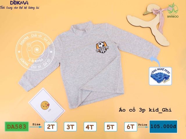 Áo cổ 3p bé lớn sợi tre siêu mềm mát