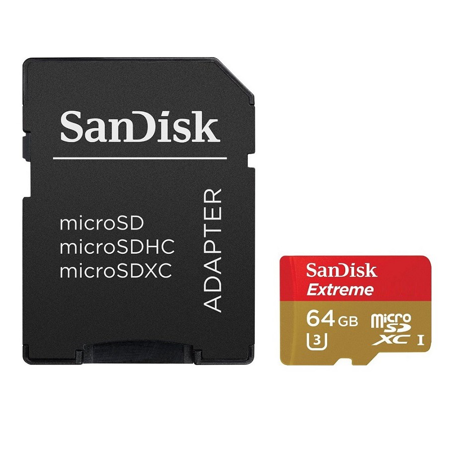 Thẻ Nhớ MicroSDXC SanDisk Extreme 64GB 90MB/s 600x U3 4K  (Vàng) - Nhất Tín Computer