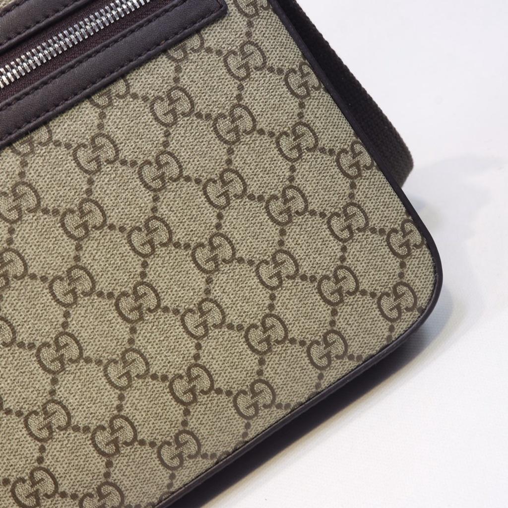 Túi đeo chéo da thật thời trang cao cấp Gucci GG GC họa tiết monogram, phong cách cá tính