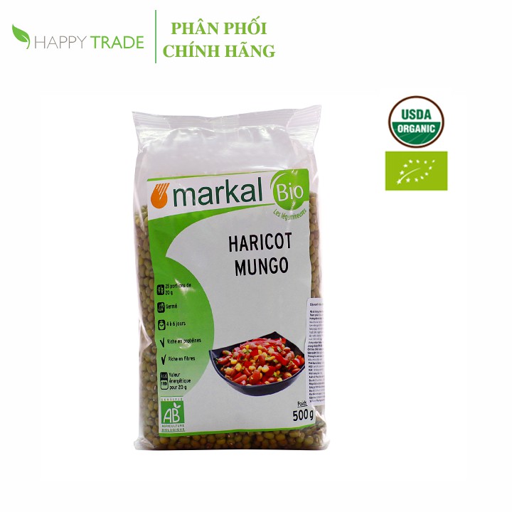 Đậu xanh sạch nguyên chất hữu cơ Markal 500g