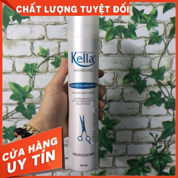 Keo xịt tóc Kella  cứng mềm giúp tạo kiểu và giữ nếp 420ml -có 2 loai cứng và mềm -tạo kiểu tóc theo ý muốn-giữ nếp lâu