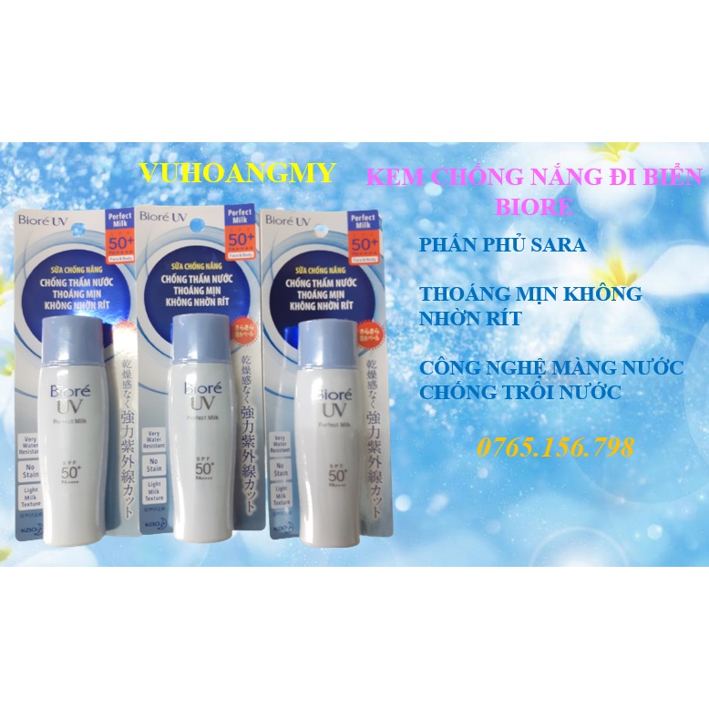Kem chống nắng xanh đi biển biore PA++++, SPF50 | BigBuy360 - bigbuy360.vn