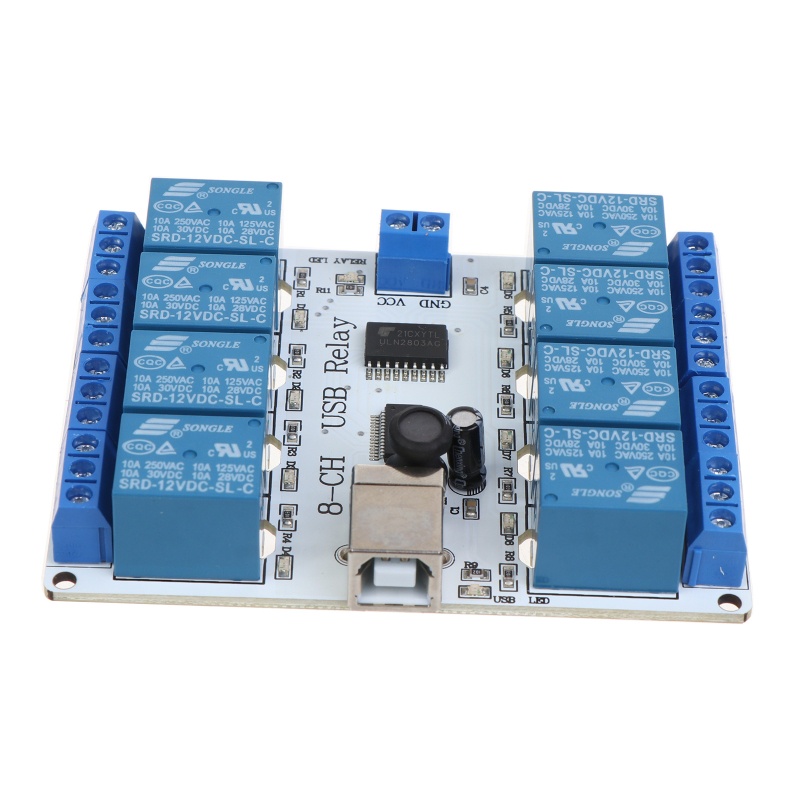 Mô Đun Rơ Le DC 12V 8 Kênh USB Chuyên Dụng