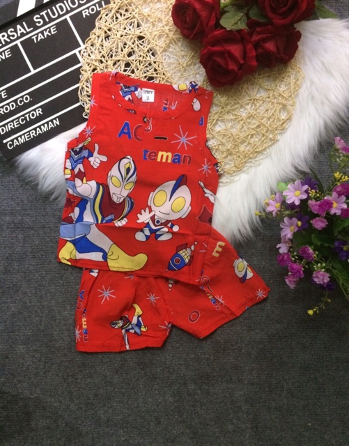 Combo 3 Bộ LANH LỤA BÉ TRAI nhiều màu [sz 6-15kg]