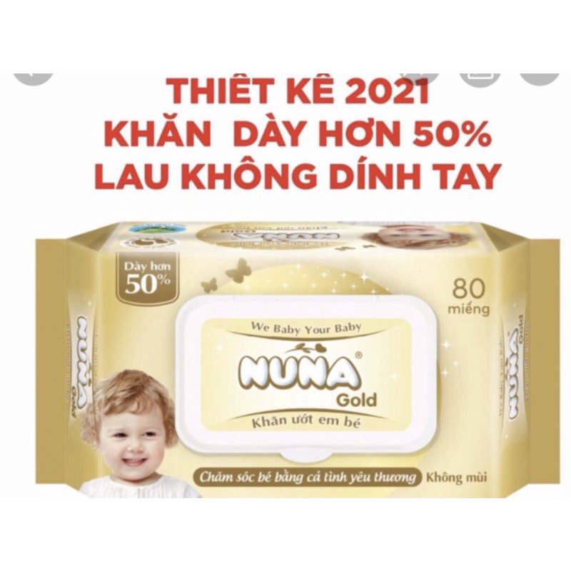 KHĂN ƯỚT NUNA GOLD 80 MIẾNG