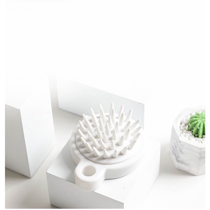 [Hàng mới về] Bàn Chải Gội Đầu Massage Da Đầu Bằng Silicon Tiện Lợi