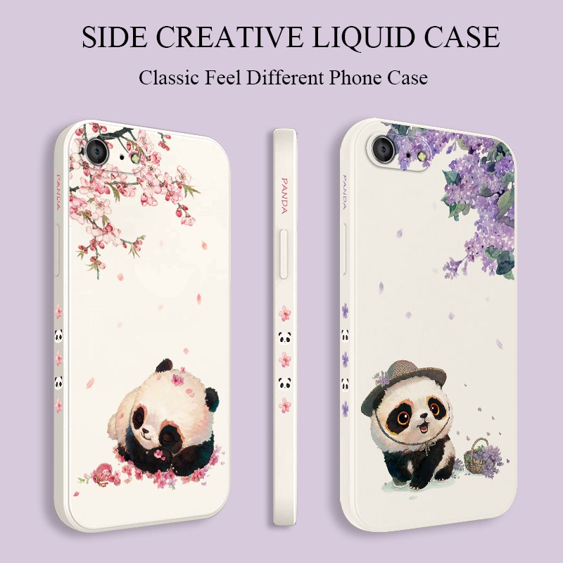 Ốp Điện Thoại Silicon Dẻo Họa Tiết Gấu Trúc Dễ Thương Cho IPhone 8 7 6 6S Plus SE 2020