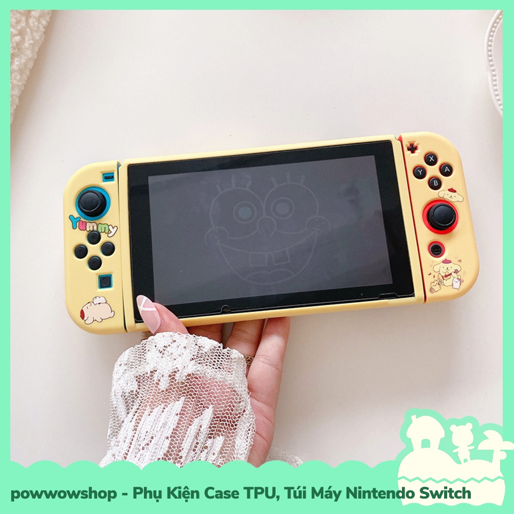 [Sẵn VN - Hỏa Tốc] Phụ Kiện Case Ốp TPU Dẻo, Túi Đựng Máy Cho Máy Game Cầm Tay Nintendo Switch Pompom Cat &amp; Purin