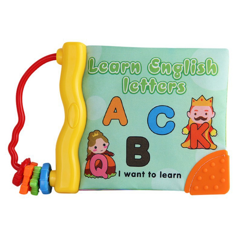 Sách vải có âm thanh và đầu màu sắc vui nhộn cho bé