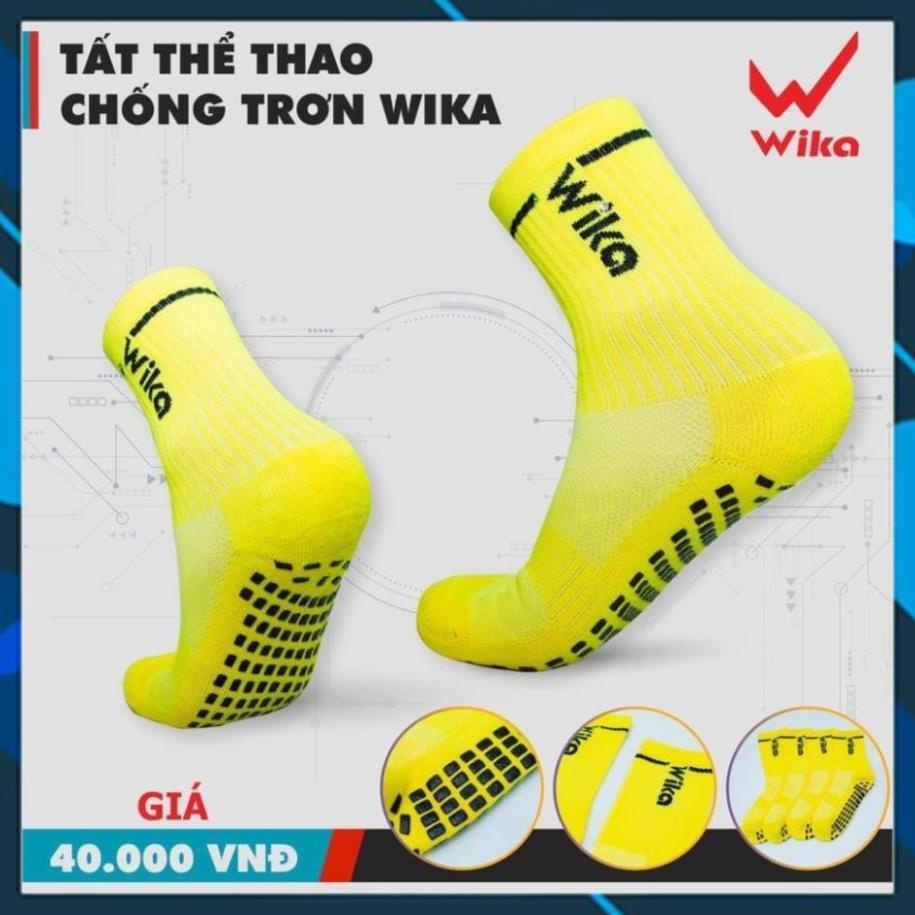 Vớ chống trượt đá banh, tất chống trơn đá bóng thương hiệu Wika dành cho các môn thể thao, bóng đá, nhiều màu sắc.