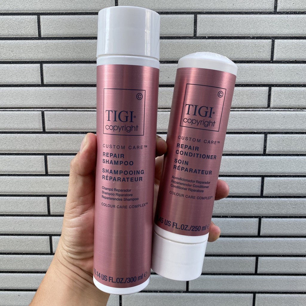 {Siêu rẻ} {Chính hãng} Dầu gội xả phục hồi tóc hư tổn Tigi Copyright CUSTOM CARE REPAIR 300ml/250ml