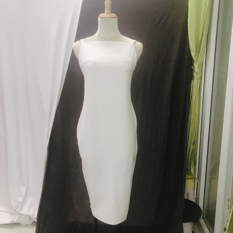 Đầm body - Đầm hai dây hở lưng. ( ĐỎ - ĐEN - TRẮNG) | BigBuy360 - bigbuy360.vn