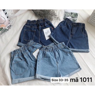 Quần short BIG SIZE chất jean lưng chun co giãn size33 - size35 cho nữ từ 55kg