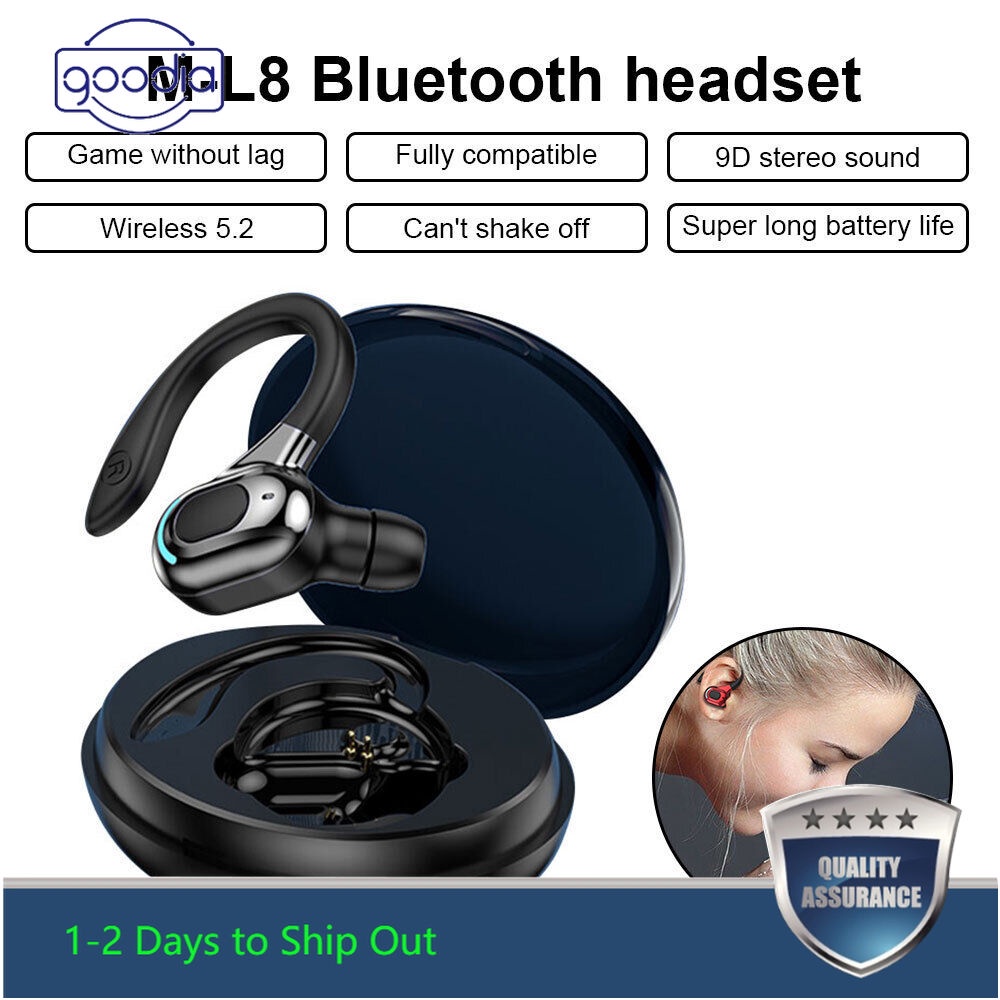 &lt; Đang Bán &gt; Tai Nghe Bluetooth Không Dây Dạng Móc Tai Mpx4 Chống Nước Có Hộp Sạc Điện Thoại