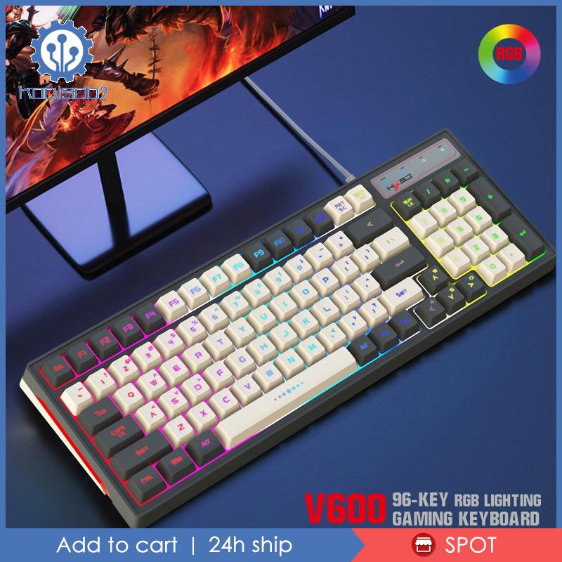 Bàn Phím Cơ Koolsoo2 96 Phím Thiết Kế Nhỏ Gọn Có Đèn Nền RGB Tiện Dụng Cho Máy Tính
