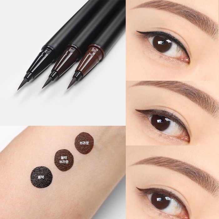 Kẻ Mắt Nước Siêu Mảnh Lilybyred Am9 To Pm9 Survival Penliner - Cosnori Superproof Fitting Brush Eyeliner