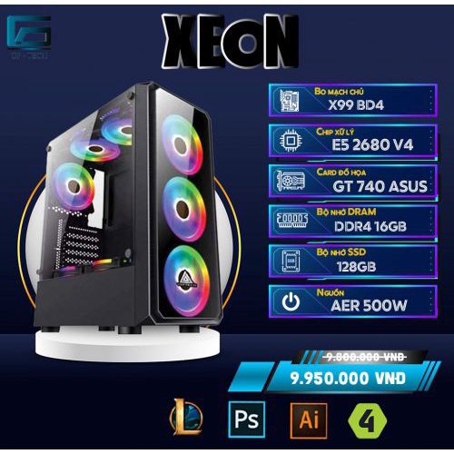 PC Server - gaming thế hệ mới, nhỏ gọn, hiệu năng cực mạnh 2680V4 DRAM4