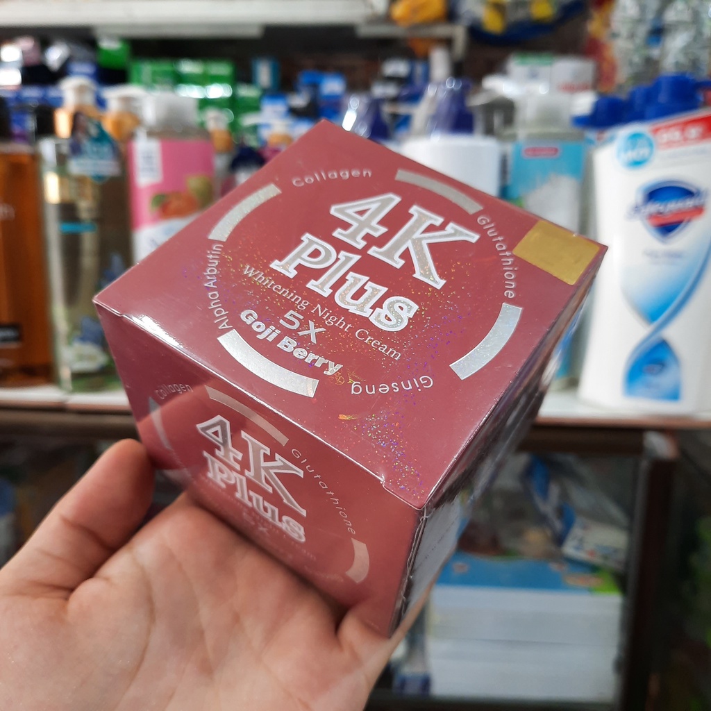 Kem Dưỡng Trắng Da Mụn Ban Đêm 4K Plus Whitening Night Cream Goji Berry 20g