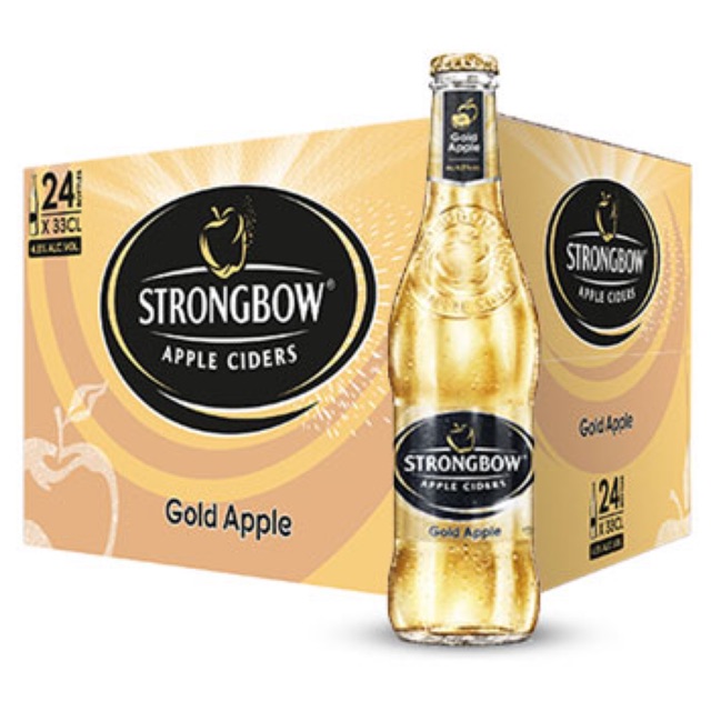 24 Chai Strongbow Gold + tặng kèm Hạt điều rang muối