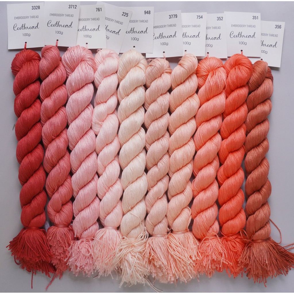Chỉ thêu Eco-thread Tiệm tạp hóa nhà May nhuộm sinh học theo tông màu