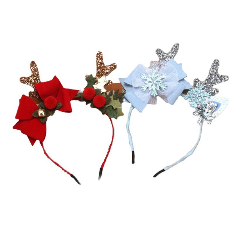 Băng Đô Cài Tóc Hình Sừng Tuần Lộc Lấp Lánh