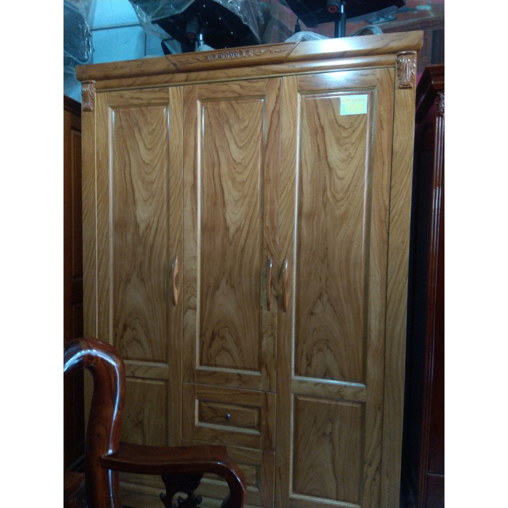 TỦ QUẦN ÁO - GỖ GÕ ĐỎ - 1M8 x 2M1