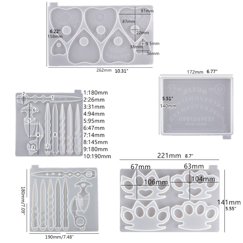 Khuôn Silicone Làm Móc Khóa Hình Móng Vuốt Hổ