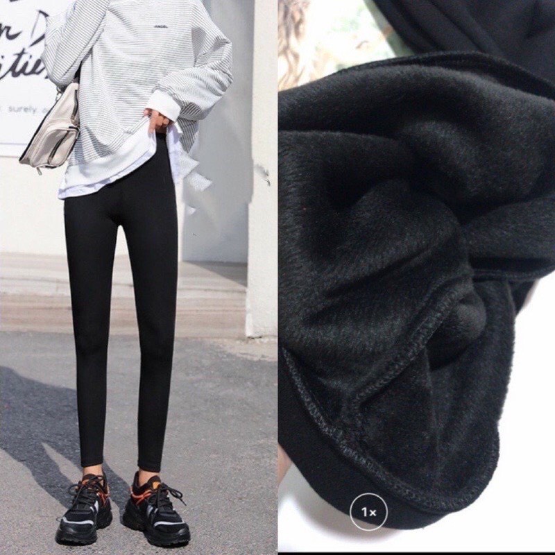 Quần Lót Lông Quần Legging Nữ Lót Lông Lót Nỉ Chống Rét Dora Style