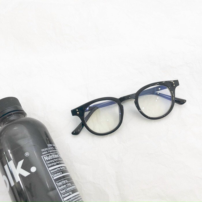 Kính giả cận chữ V gọng tròn mắt mèo mắt kính chống ánh sáng xanh phong cách Ulzzang đẹp hottrend PUKIXI 027