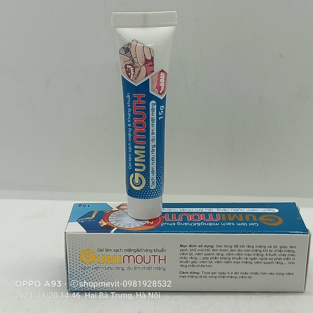 Gel làm sạch miệng Gumimouth tuýp 15g