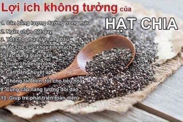 Hạt chia Úc Black túi 500gr(tặng ngay 1tui thạch dừa thô,khi mua túi thứ 9)