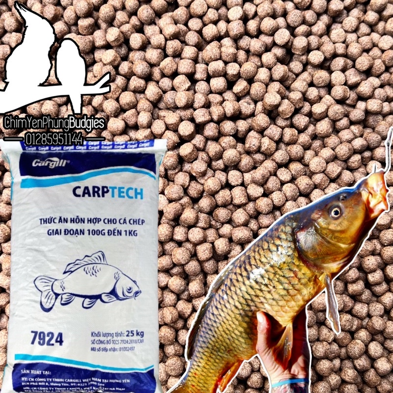 1kg Cám Cá Chép Cargill 7924 Cho Cá Ăn Hoặc Dùng Câu Cá Chép.
