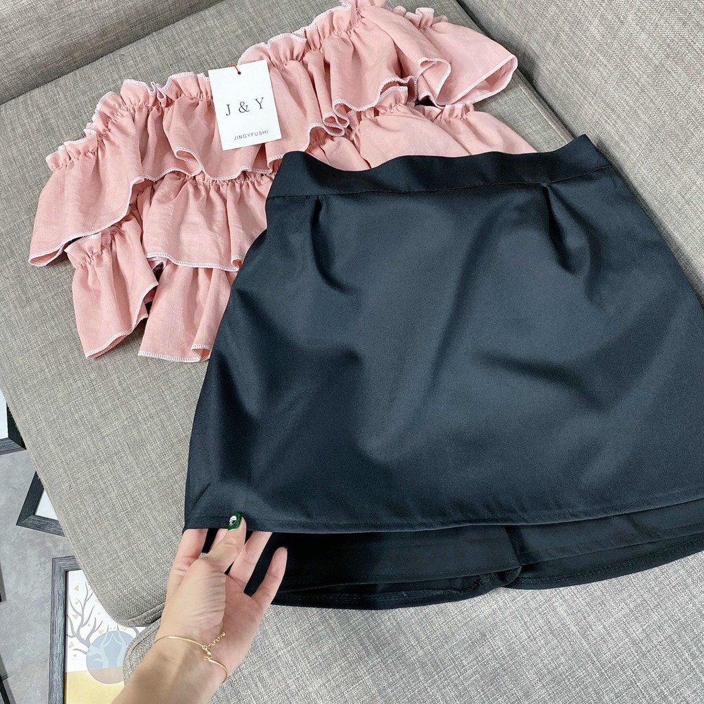 Sét Đồ Nữ, Sét Áo Nữ Trễ Vai Bèo Tùng Kèm Quần Giả Váy Cực Xinh Siêu Hot Hit | BigBuy360 - bigbuy360.vn