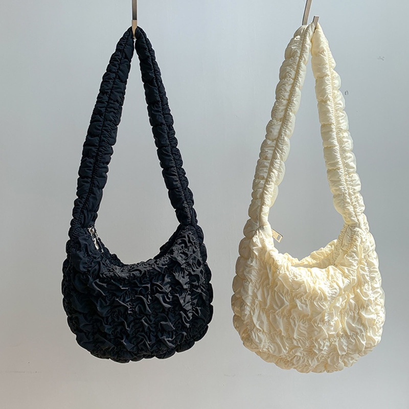 Yoioi Túi Xách Đeo Vai Nylon Họa Tiết Thêu Đơn Giản Cho Nữ