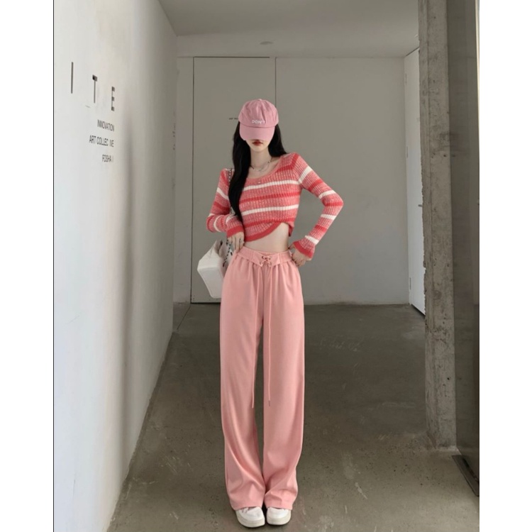 ZHELIHANGFEI Áo dệt kim dệt kim nữ dài tay, eo cao, trễ vai, gợi cảm