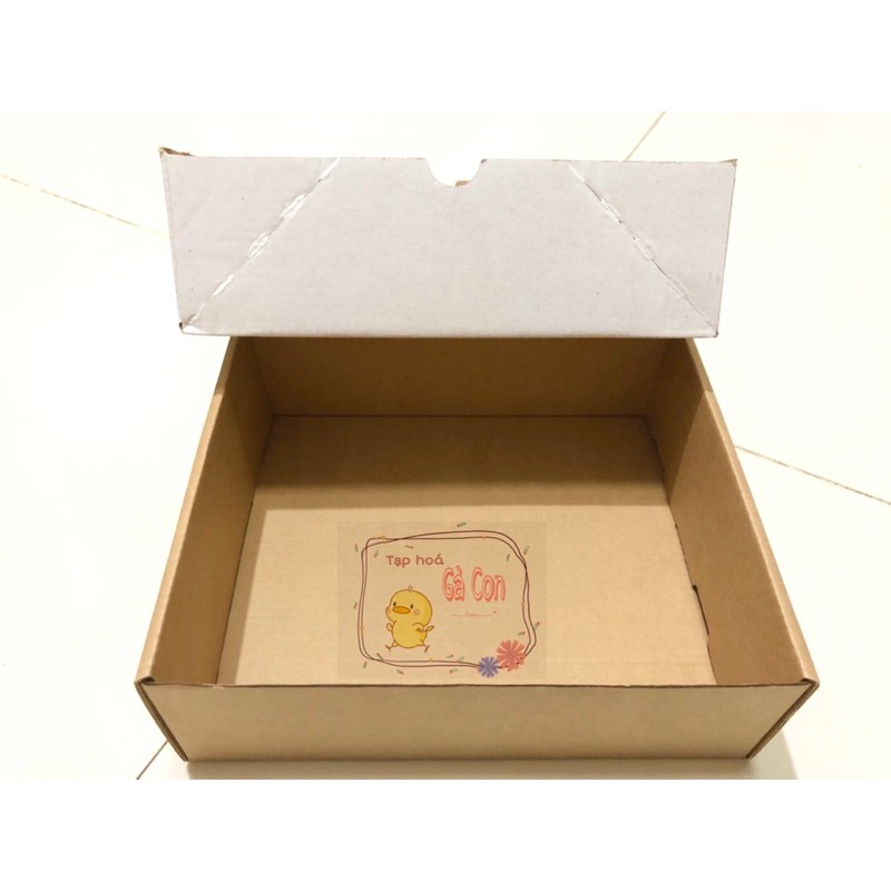 Hộp giấy carton nắp gài đóng gói hàng size 21x18x7cm