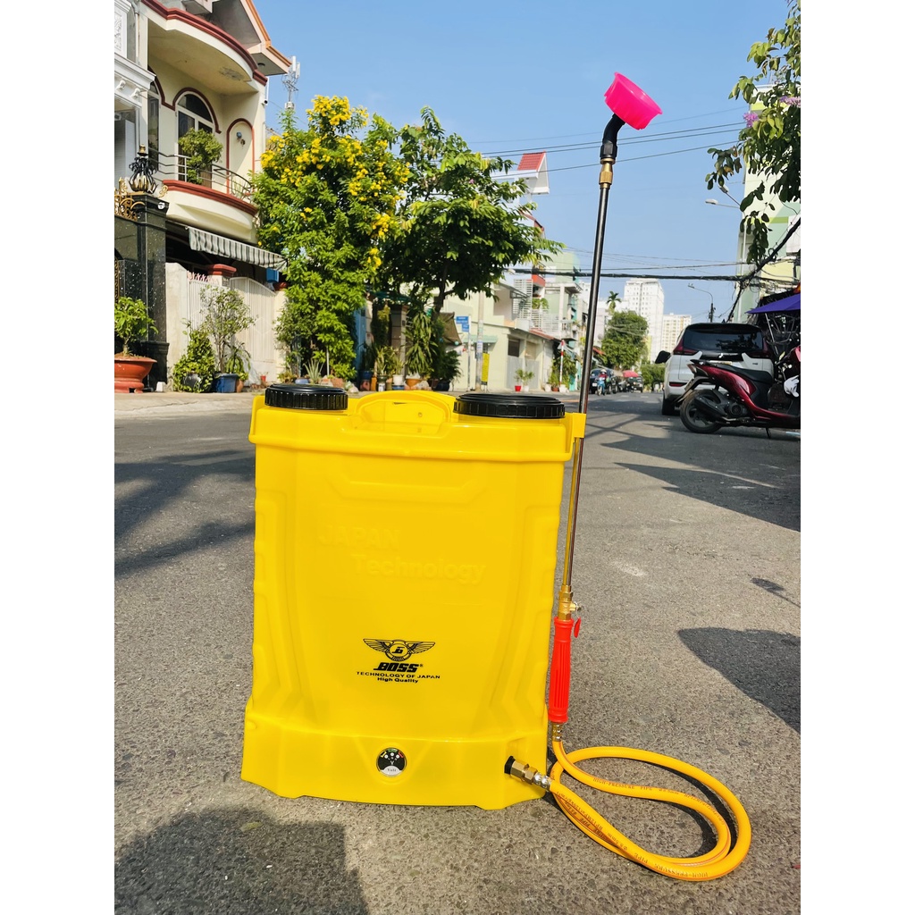 Bình xịt điện phun thuốc trừ sâu BOSS 20L 12V 12AH | 2 bơm | Công nghệ Nhật Bản | Bình phun thuốc