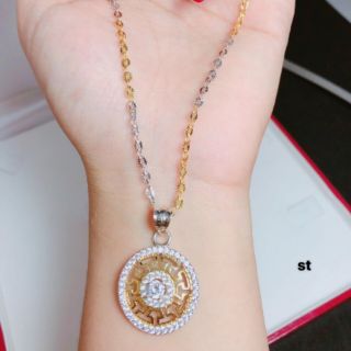 Dây chuyền nữ bạc xi vàng tây