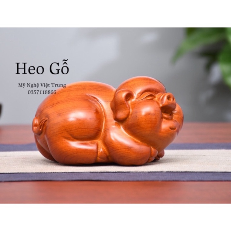 Tượng con Heo Tượng con lợn Gỗ Hương