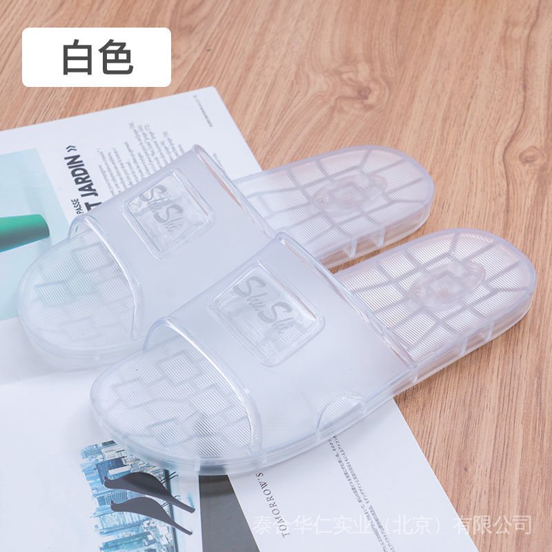 Dép nhựa trong suốt đế dày chống trượt tiện dụng dùng trong nhà tắm