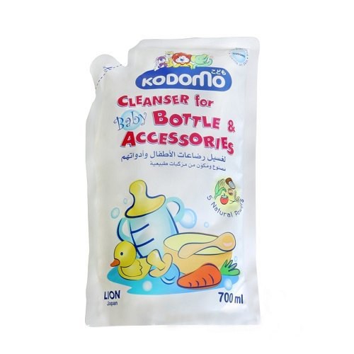 Nước rửa bình sữa Kodomo Cleanser rửa bình sữa núm ngậm đồ chơi của bé, hàng nội địa Thái Lan-Bịch 700ml/Chai 750ml