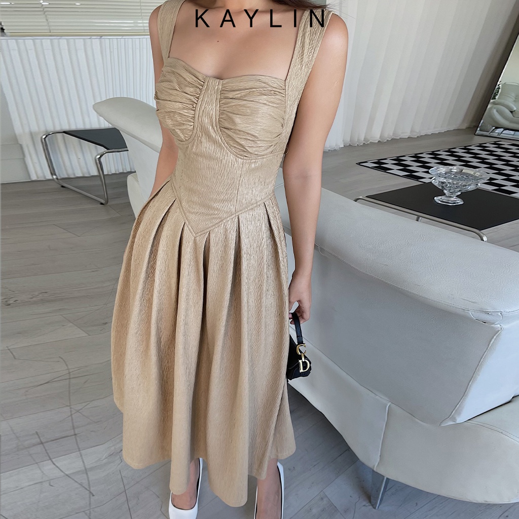Đầm nhúng ngực xếp ly N1778 - KAYLIN