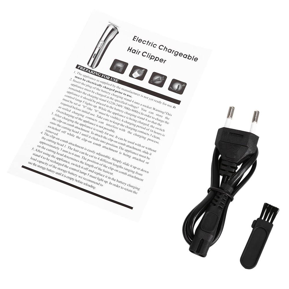Tông đơ cắt tóc Kemei KM-418 thiết kế 3 lược cắt với điện áp 110-240V và phích cắm EU