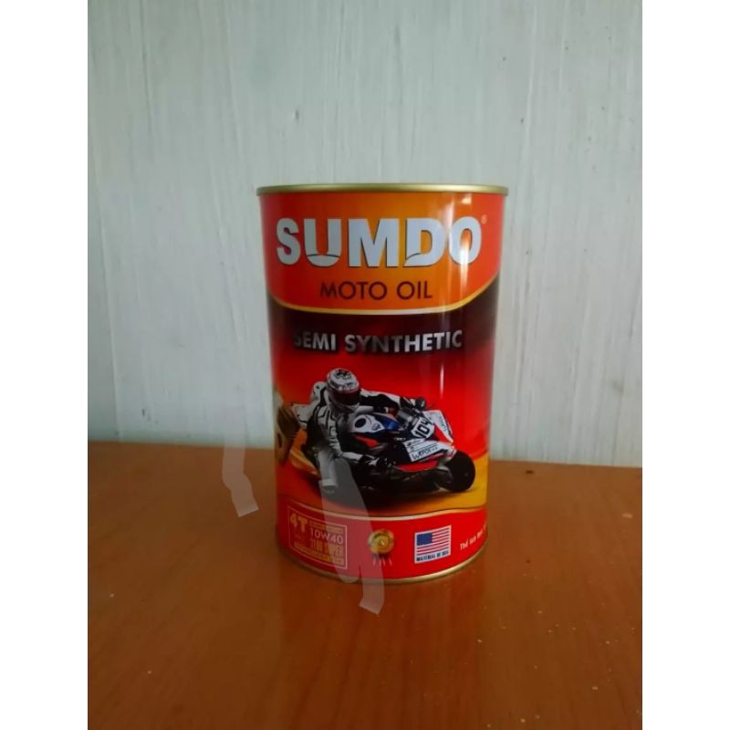 dầu nhớt xe máy bán tổng hợp 10W40 3100, 1L Sumdo (SN MA2 1 lít semi synthetic bike oil)
