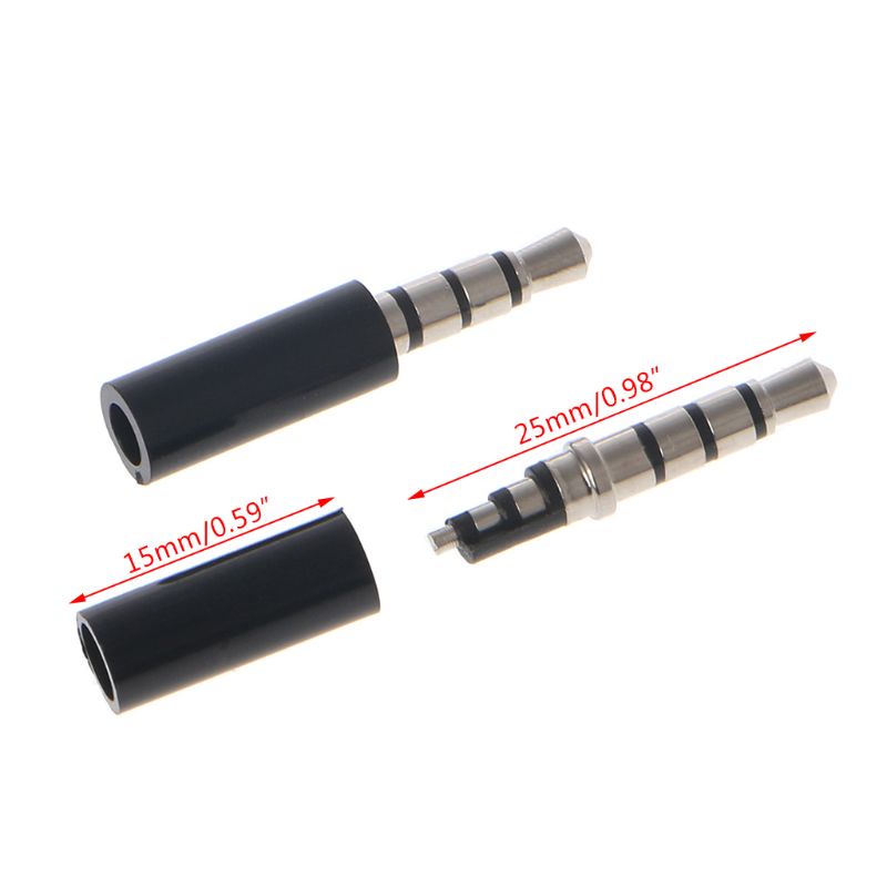 Set 10 giắc cắm tai nghe mạ vàng 4 cực 3.5mm